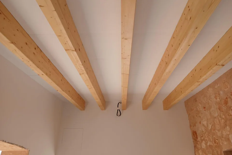 Techo con vigas de madera — Selva